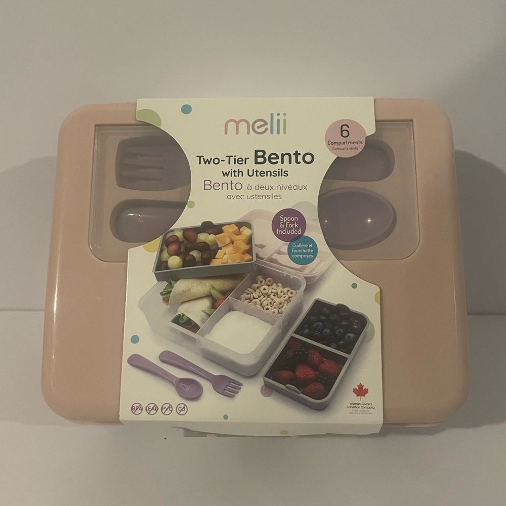 Melii Two-Tier Bento Box with Utensils